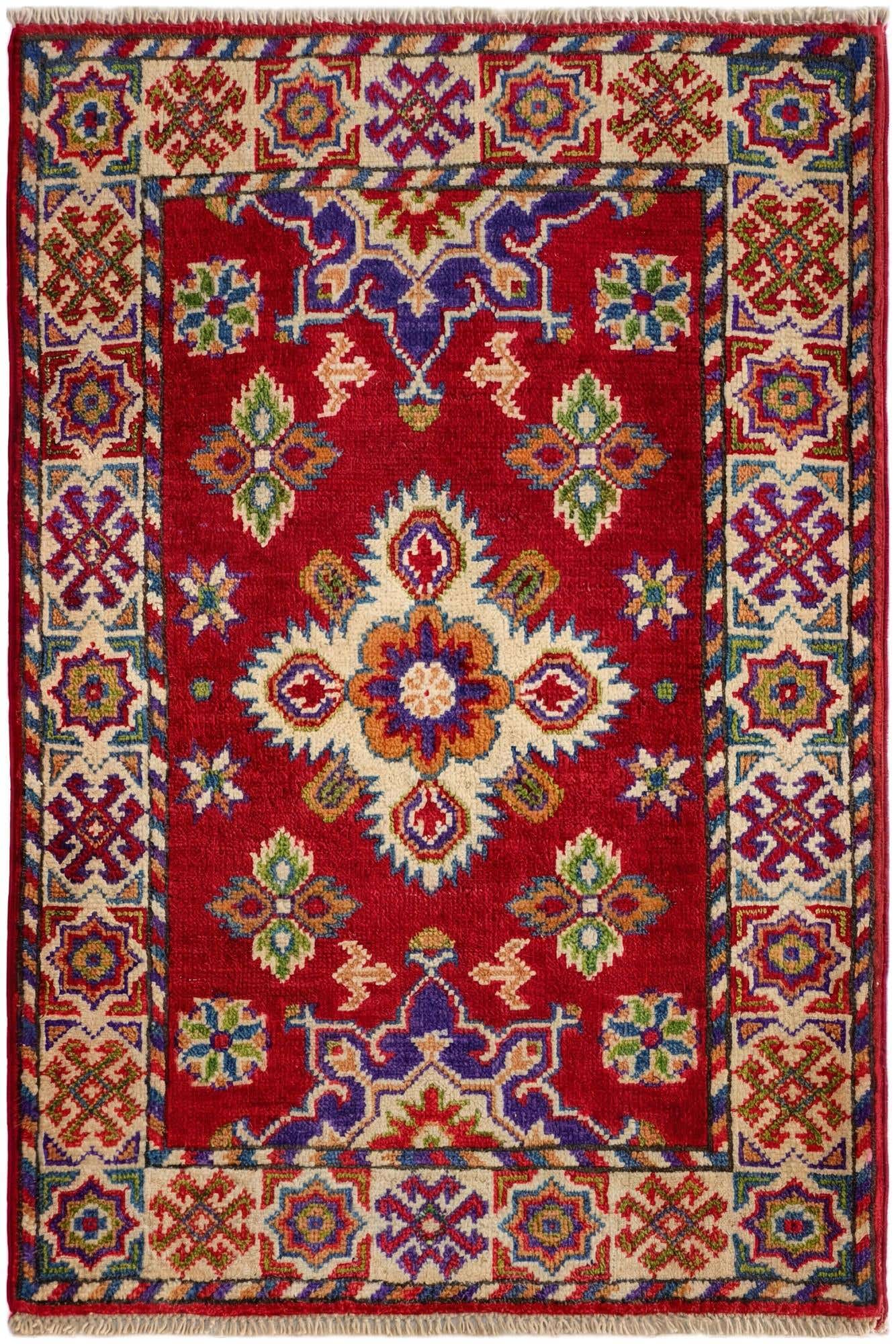 2' 1 x 3' Hand Knotted Kazak Rug
