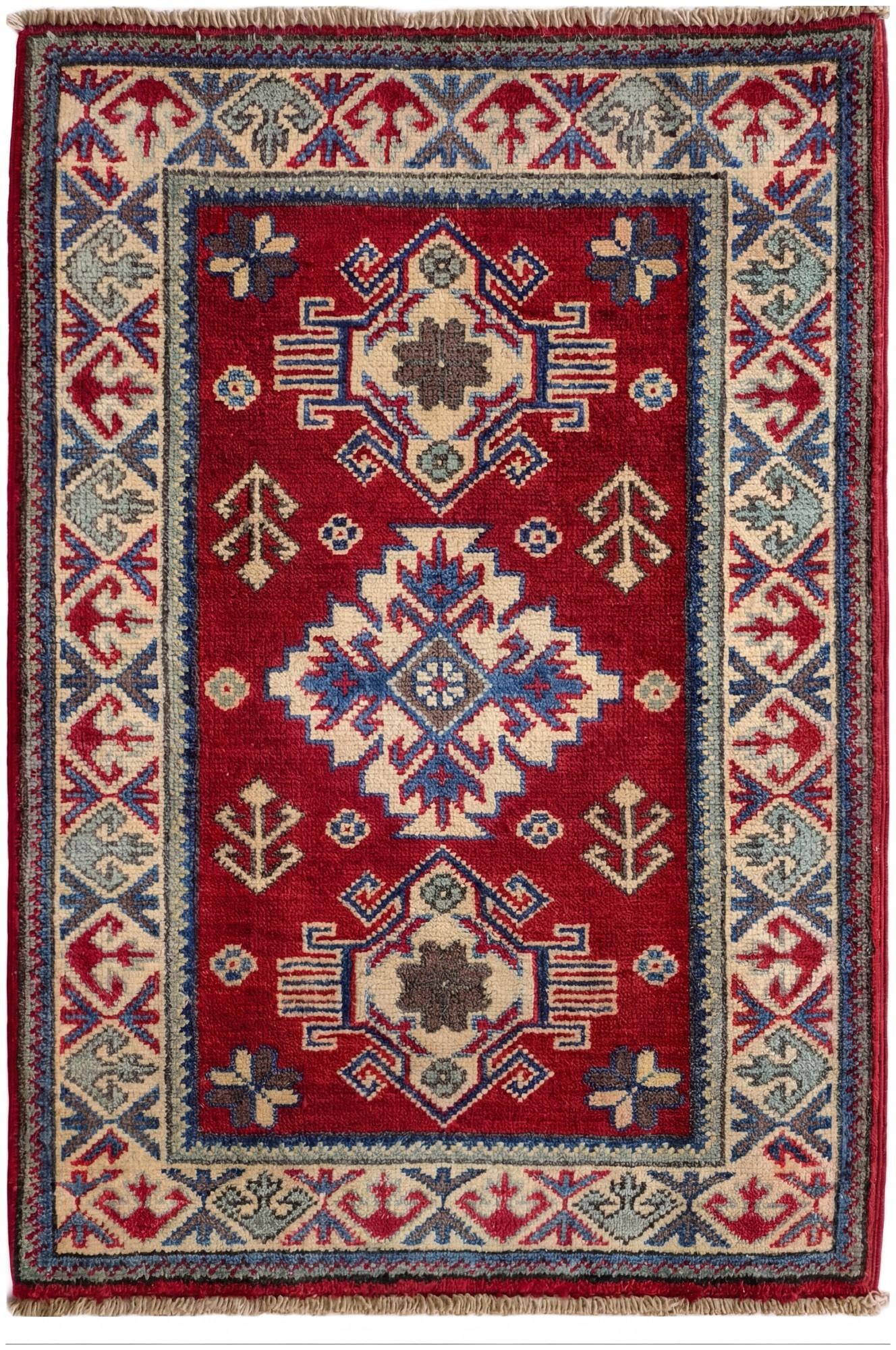 2' 1 x 3' Hand Knotted Kazak Rug