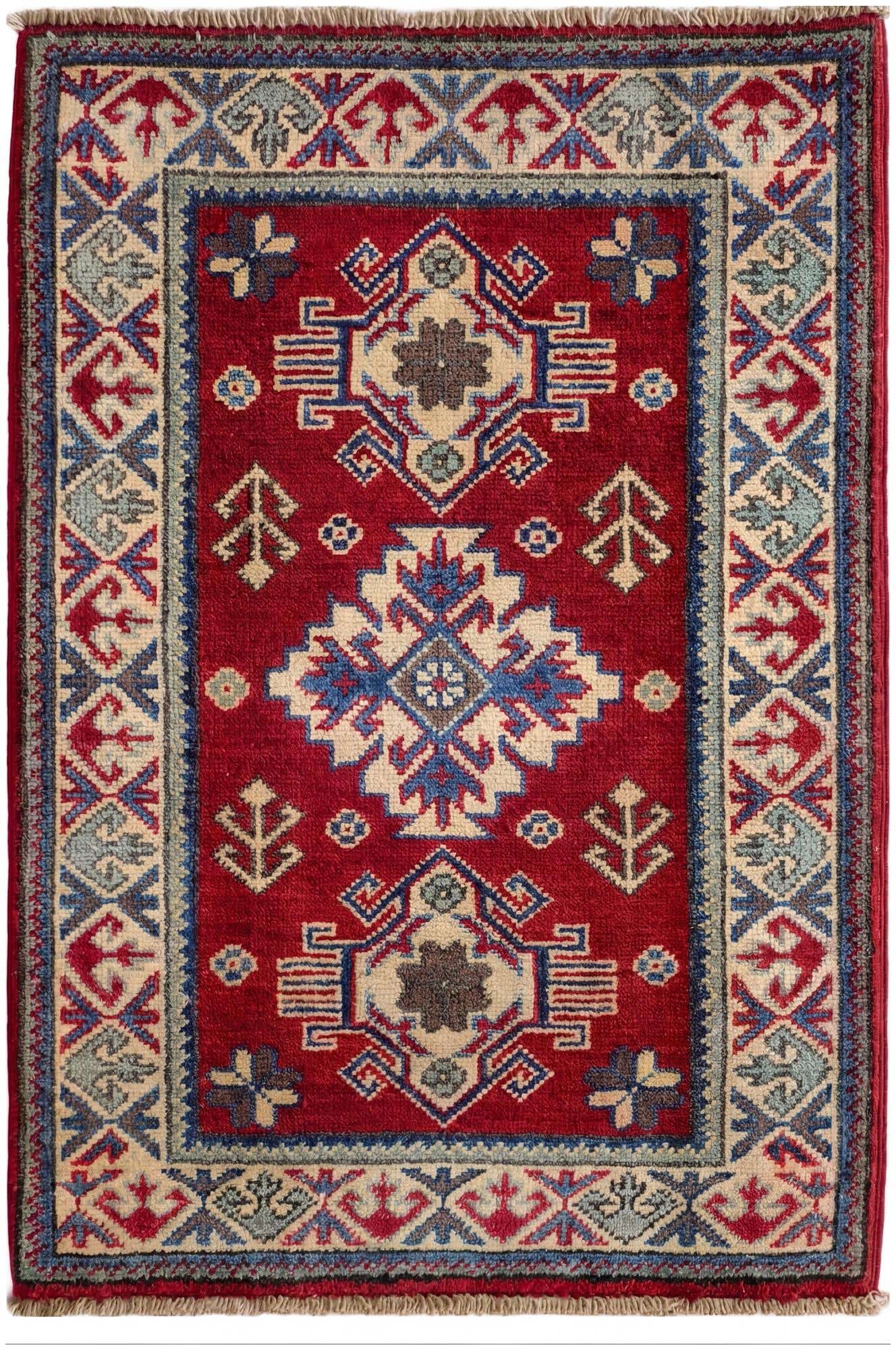 2' 1 x 3' Hand Knotted Kazak Rug
