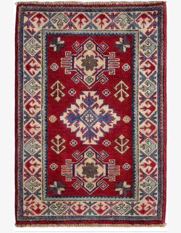 2' 1 x 3' Hand Knotted Kazak Rug