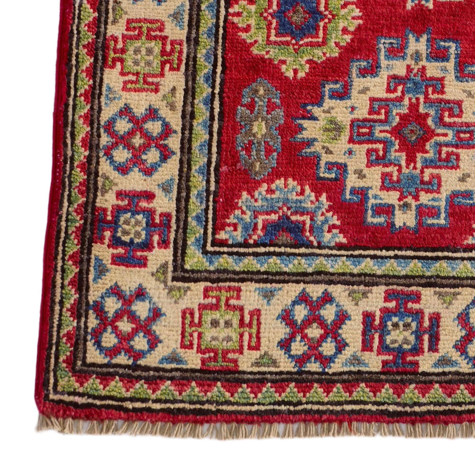 2' 1 x 3' Hand Knotted Kazak Rug