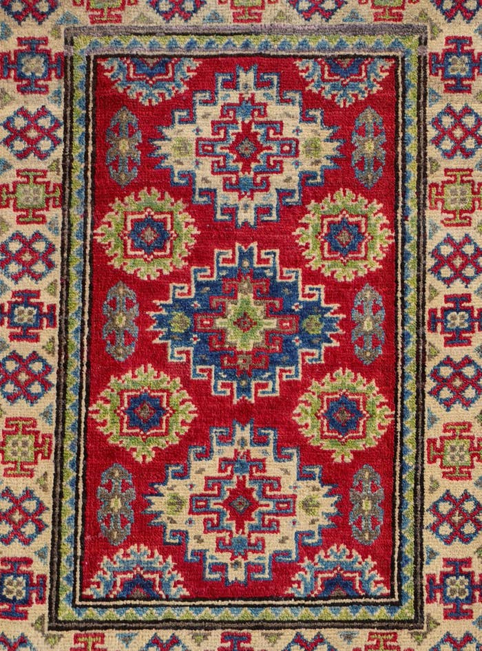 Detail image of 2' 1 x 3' Hand Knotted Kazak Rug