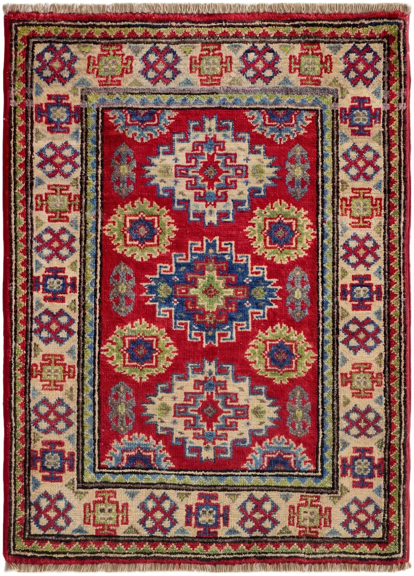 2' 1 x 3' Hand Knotted Kazak Rug