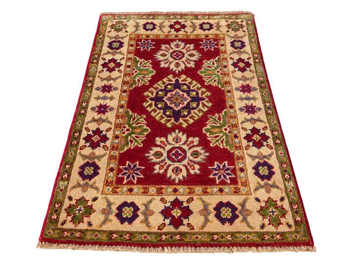 1' 11 x 3' 4 Hand Knotted Kazak Rug