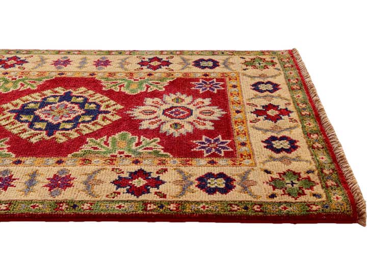 1' 11 x 3' 4 Hand Knotted Kazak Rug