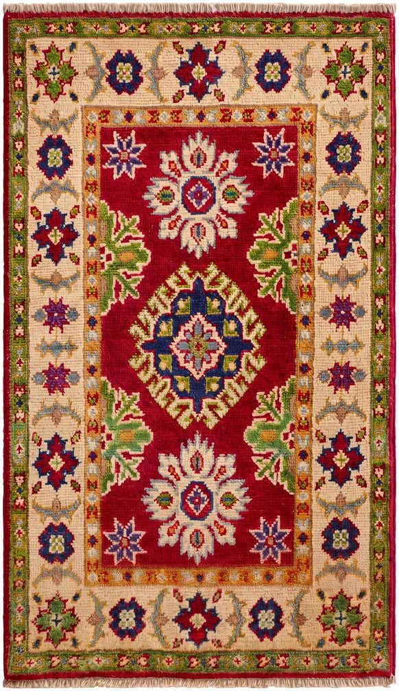 1' 11 x 3' 4 Hand Knotted Kazak Rug