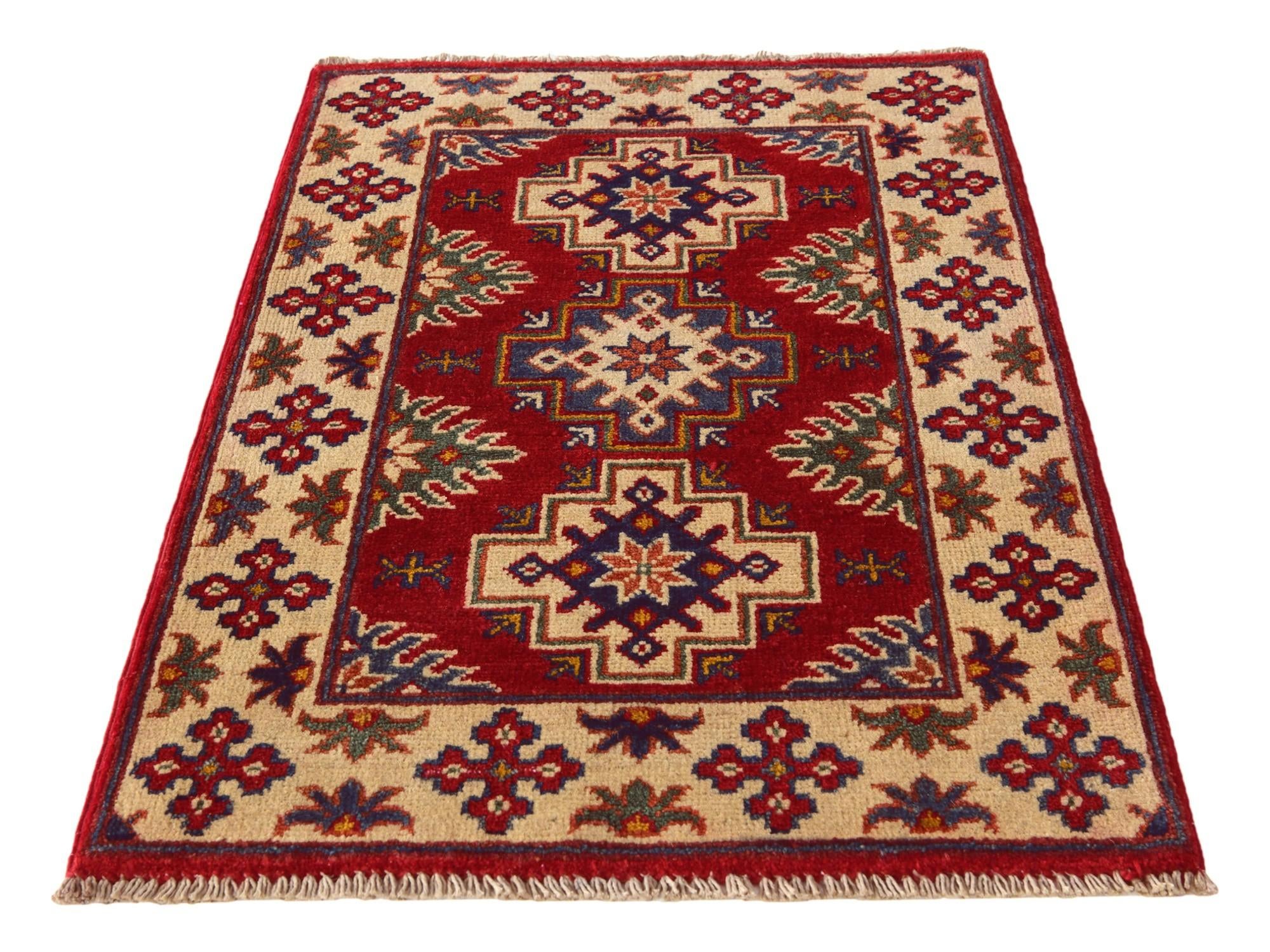 2' x 3' Hand Knotted Kazak Rug