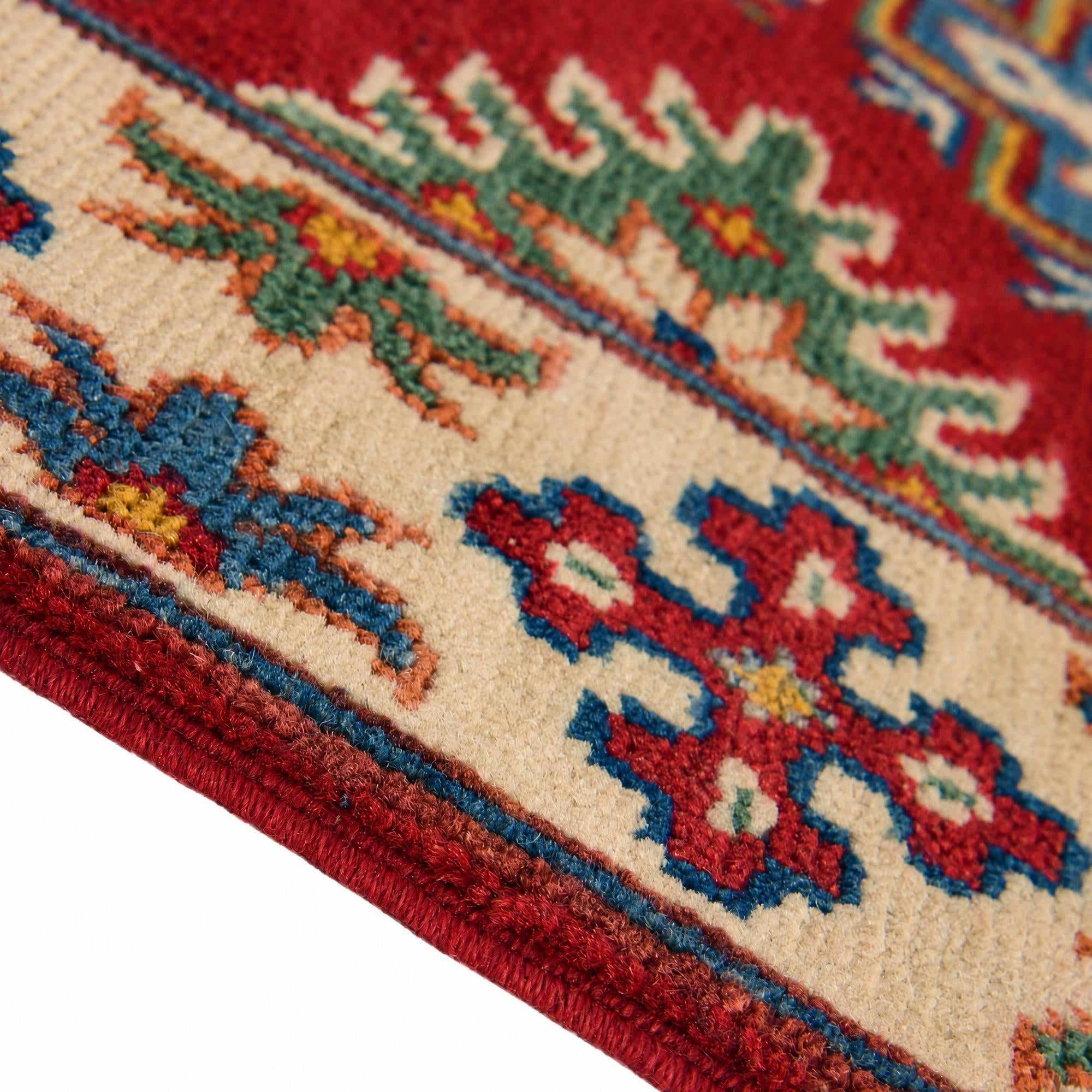 60cm x 90cm Hand Knotted Kazak Rug