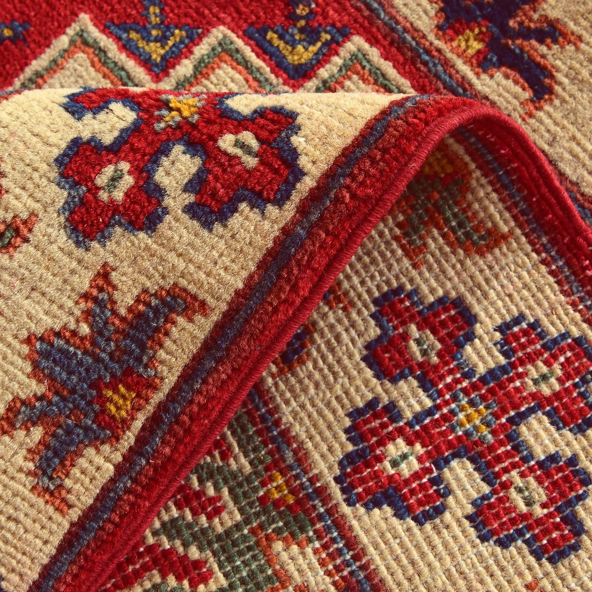 2' x 3' Hand Knotted Kazak Rug