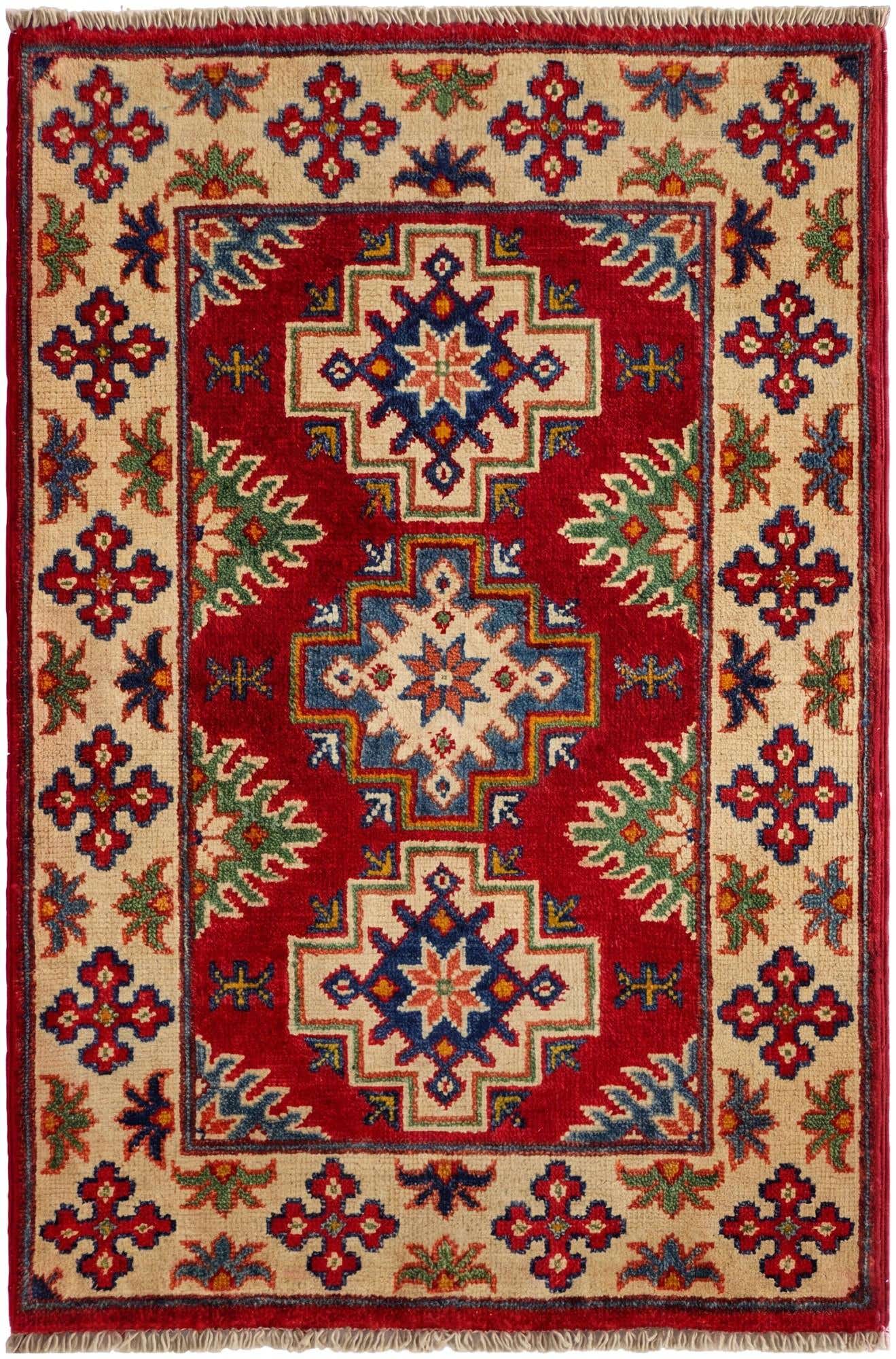 2' x 3' Hand Knotted Kazak Rug