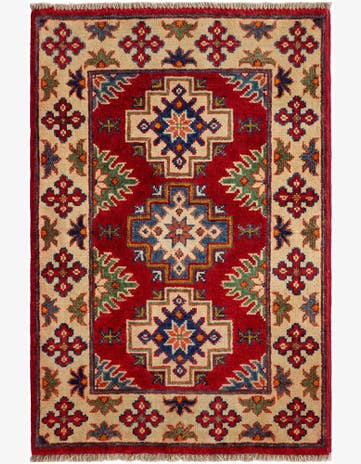 2' x 3' Hand Knotted Kazak Rug