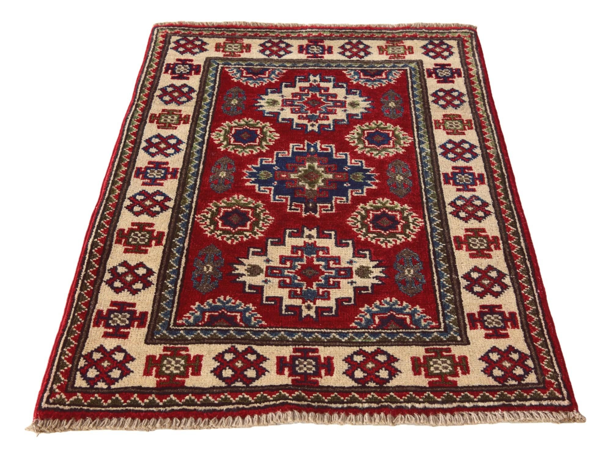 2' 1 x 3' Hand Knotted Kazak Rug