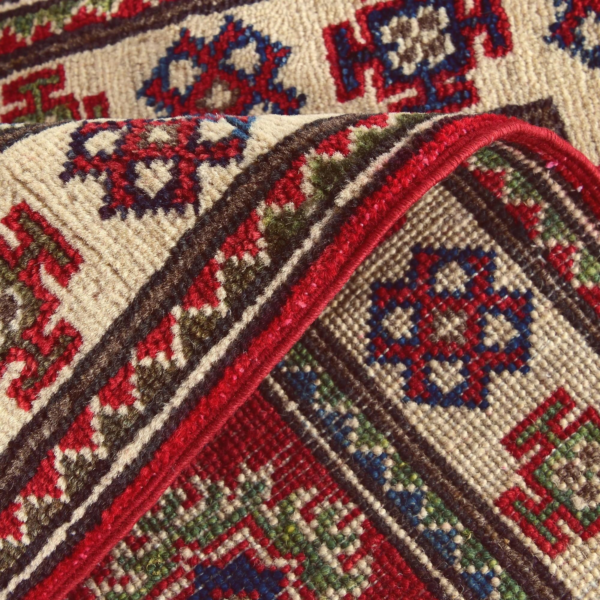 2' 1 x 3' Hand Knotted Kazak Rug