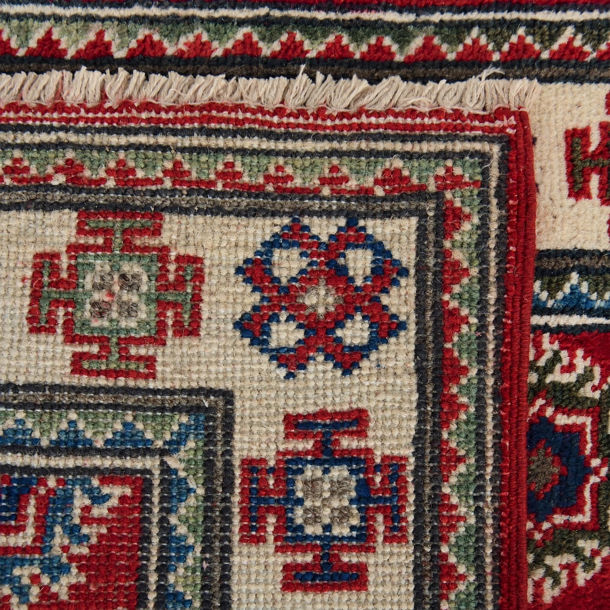 65cm x 90cm Hand Knotted Kazak Rug
