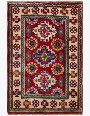 2' 1 x 3' Hand Knotted Kazak Rug