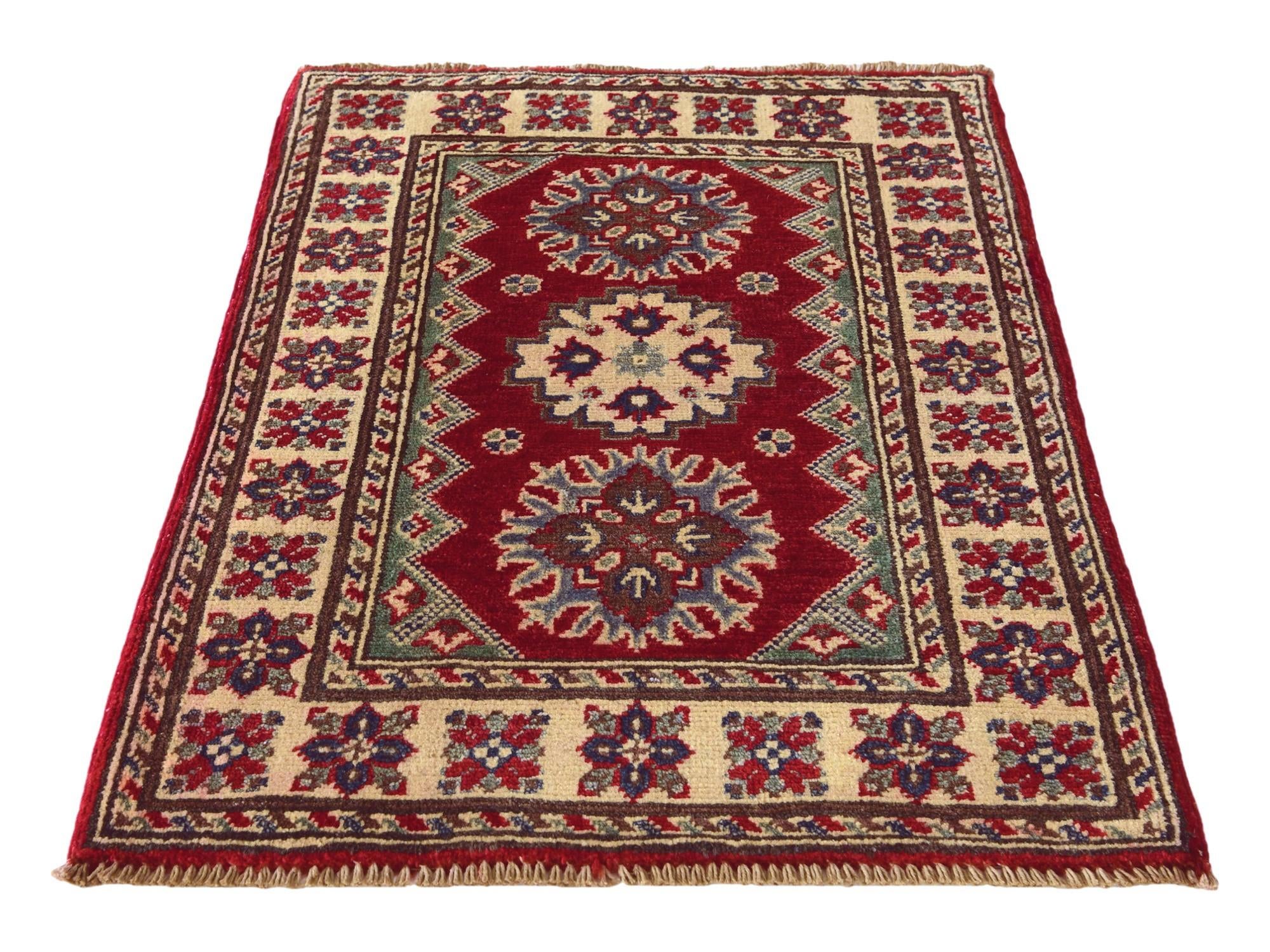 2' x 2' 11 Hand Knotted Kazak Rug