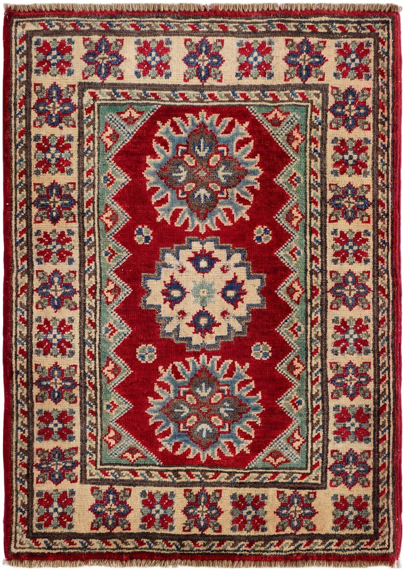 2' x 2' 11 Hand Knotted Kazak Rug