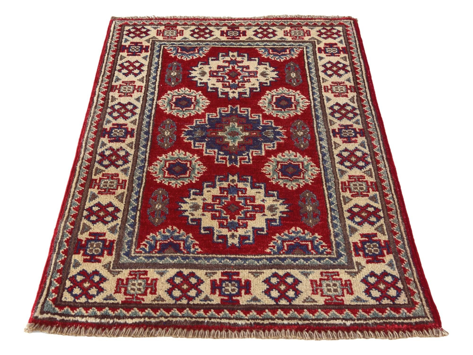 2' x 2' 11 Hand Knotted Kazak Rug