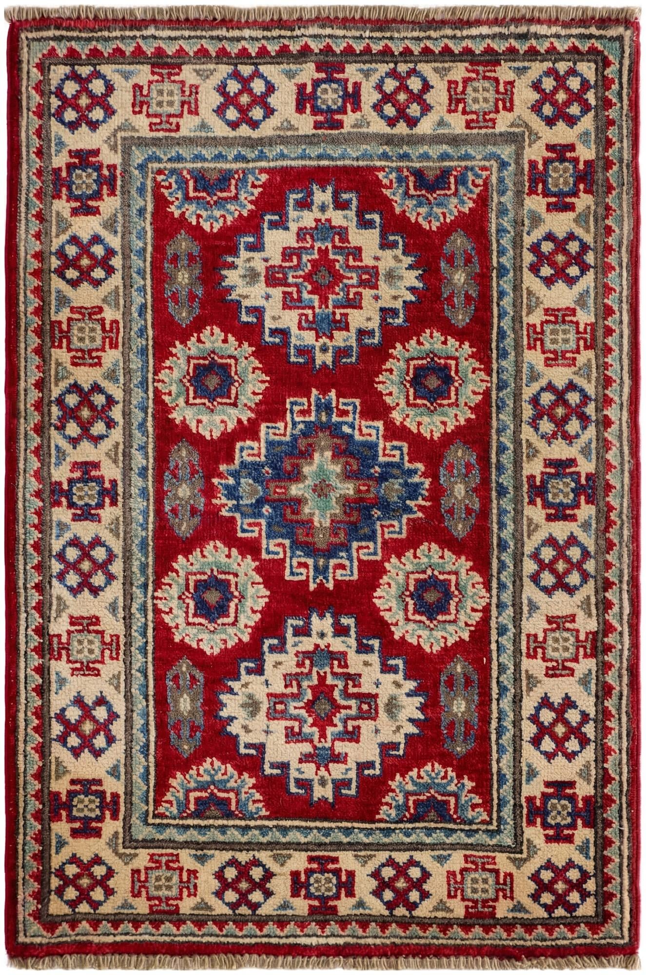 2' x 2' 11 Hand Knotted Kazak Rug