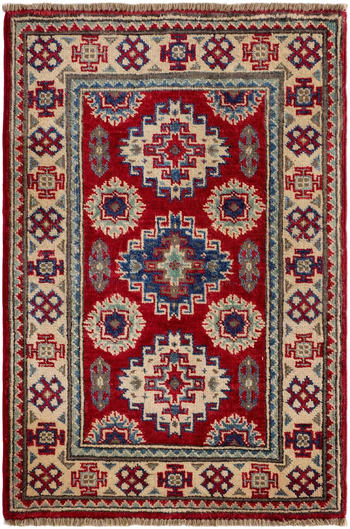 2' x 2' 11 Hand Knotted Kazak Rug