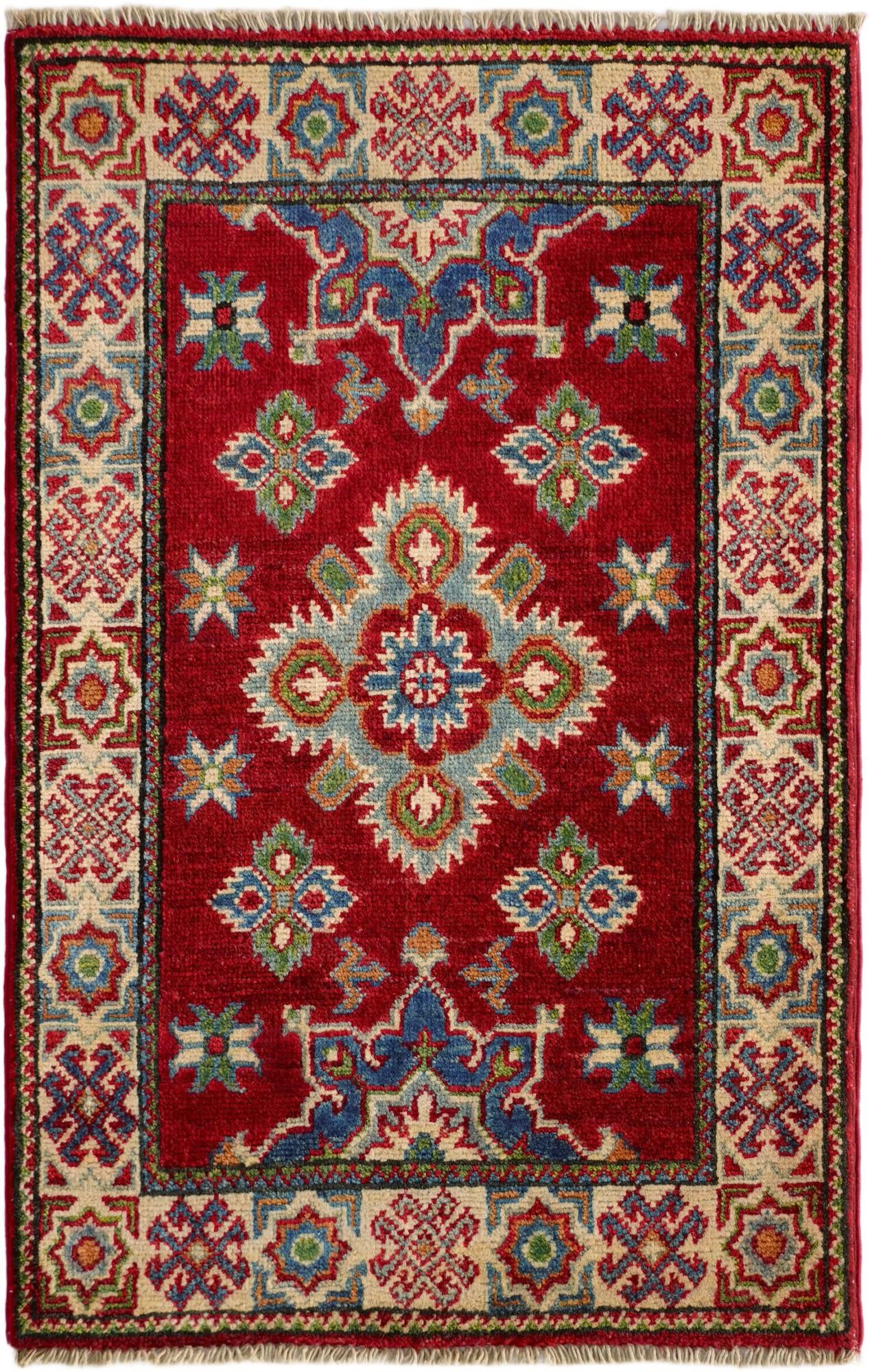 2' 1 x 3' 2 Hand Knotted Kazak Rug