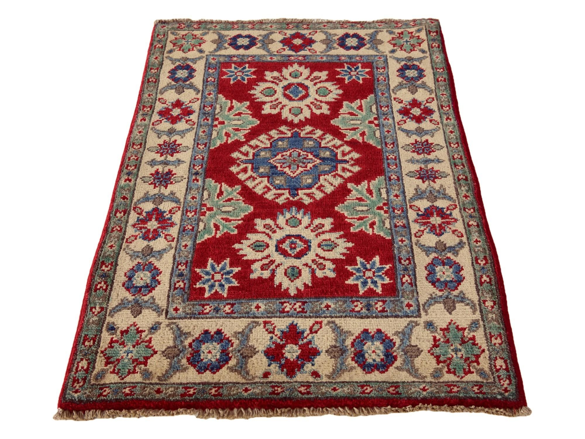 2' 1 x 3' 2 Hand Knotted Kazak Rug