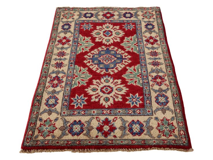 Detail image of 2' 1 x 3' 2 Hand Knotted Kazak Rug