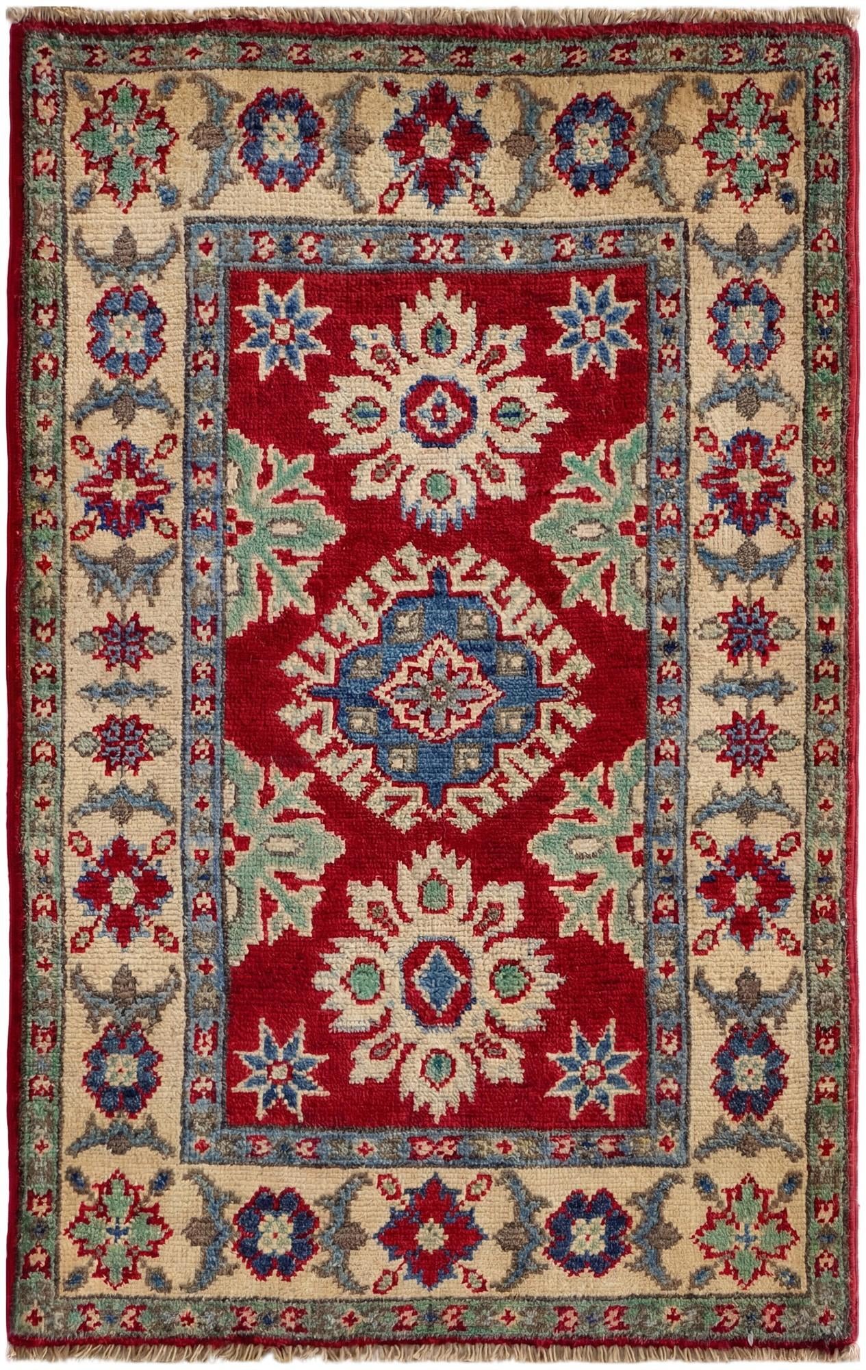 2' 1 x 3' 2 Hand Knotted Kazak Rug