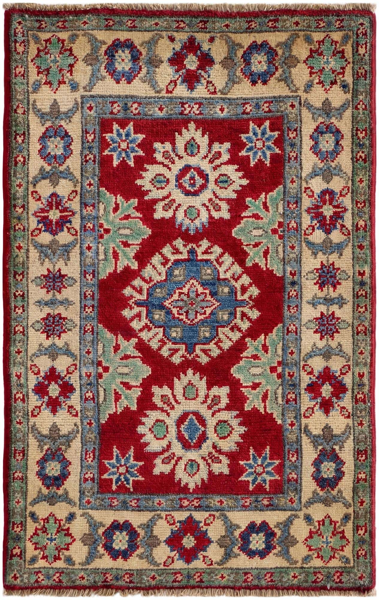 2' 1 x 3' 2 Hand Knotted Kazak Rug