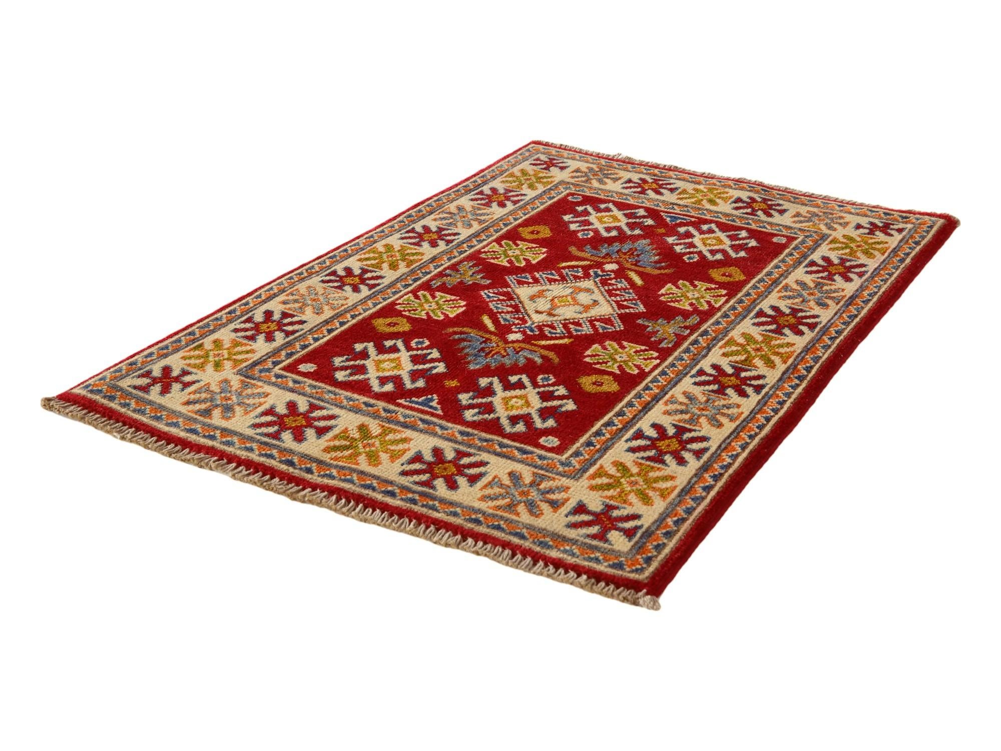 2' x 3' Hand Knotted Kazak Rug