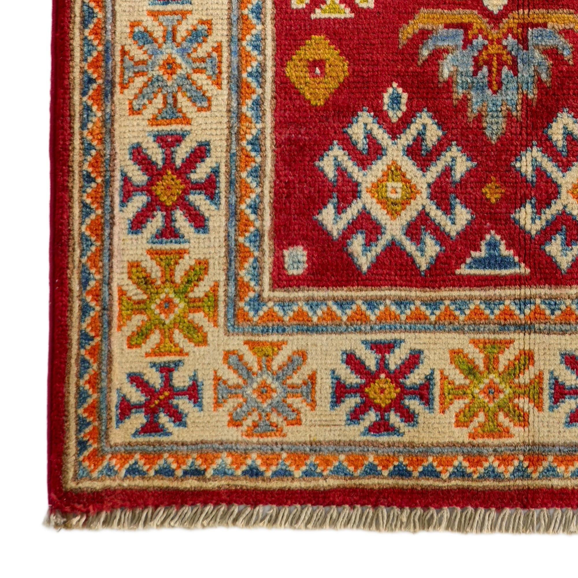2' x 3' Hand Knotted Kazak Rug