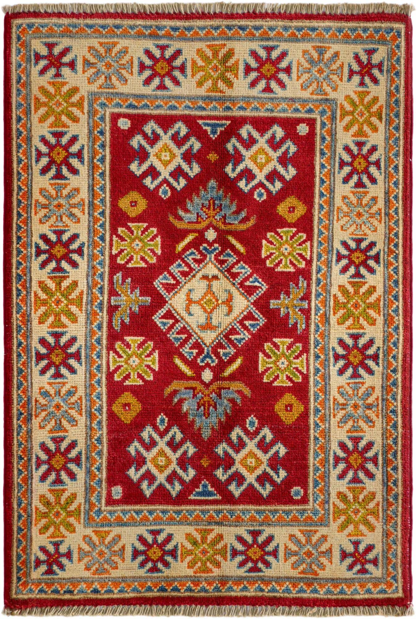 2' x 3' Hand Knotted Kazak Rug