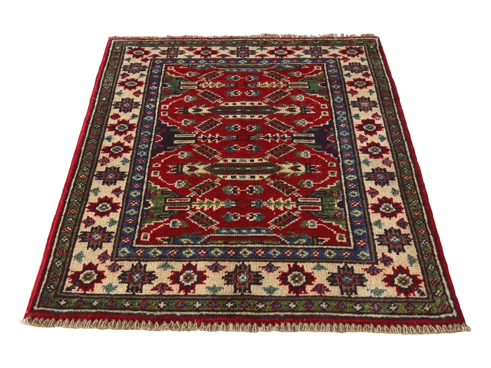 2' 2 x 2' 11 Hand Knotted Kazak Rug