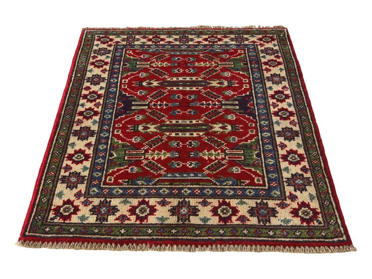 Detail image of 2' 2 x 2' 11 Hand Knotted Kazak Rug