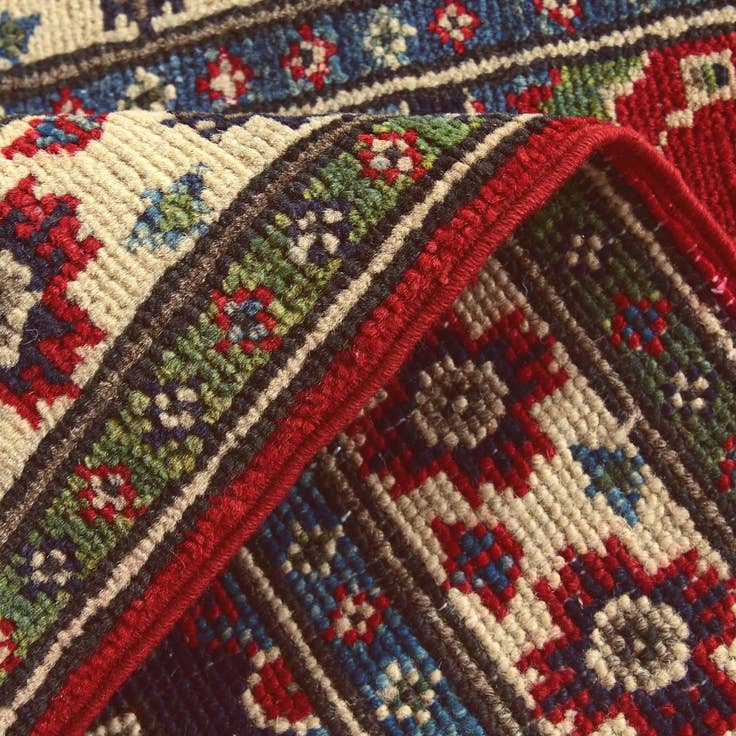 Detail image of 2' 2 x 2' 11 Hand Knotted Kazak Rug