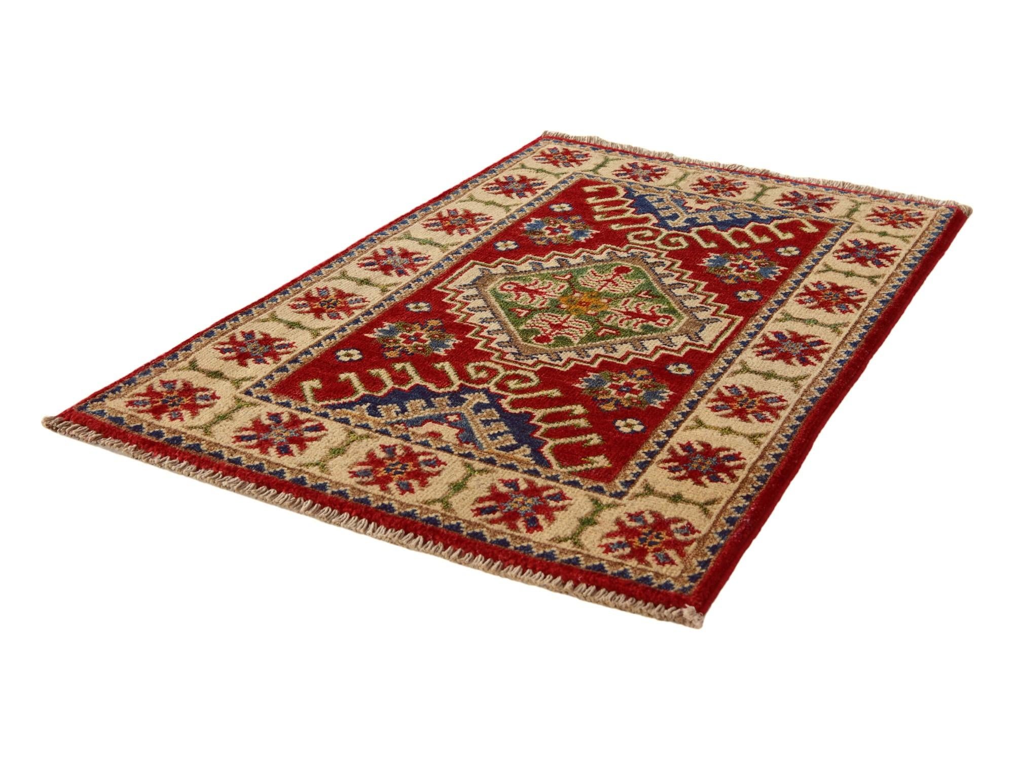 2' x 3' 1 Hand Knotted Kazak Rug