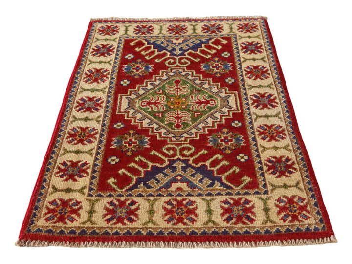 2' x 3' 1 Hand Knotted Kazak Rug