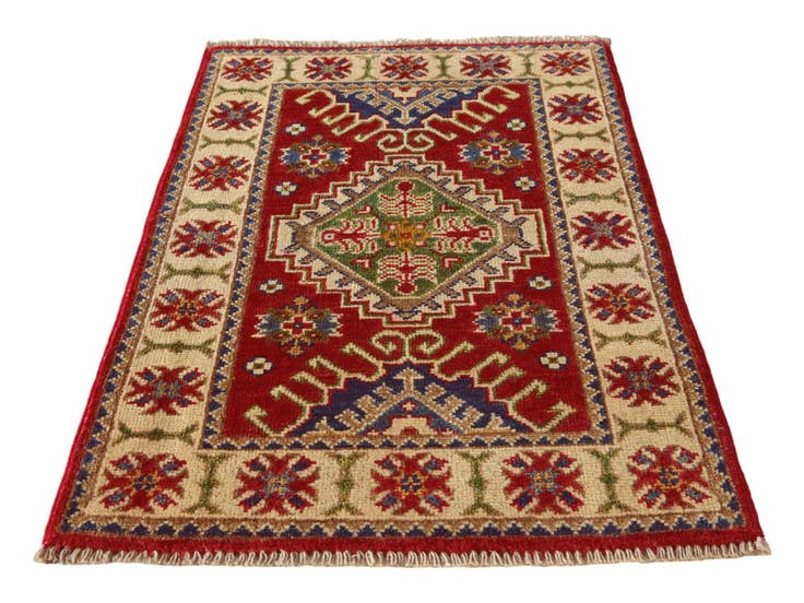 Detail image of 2' x 3' 1 Hand Knotted Kazak Rug