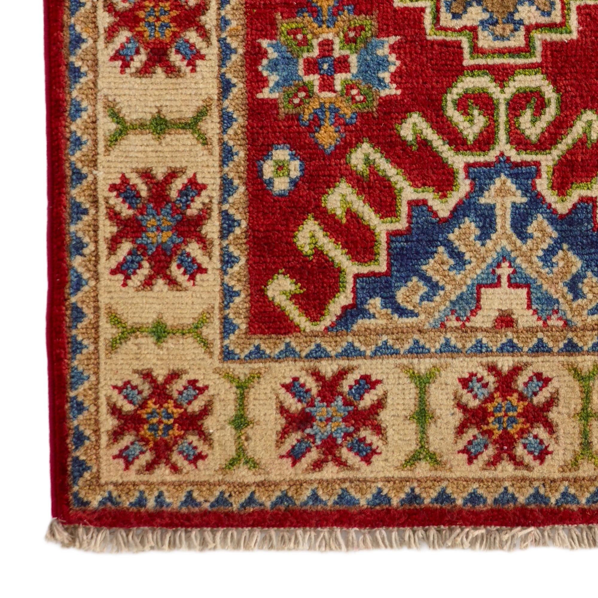 2' x 3' 1 Hand Knotted Kazak Rug