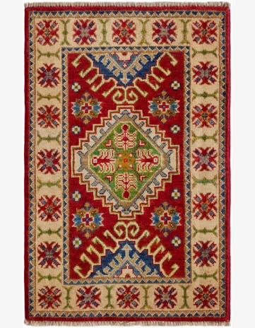 2' x 3' 1 Hand Knotted Kazak Rug