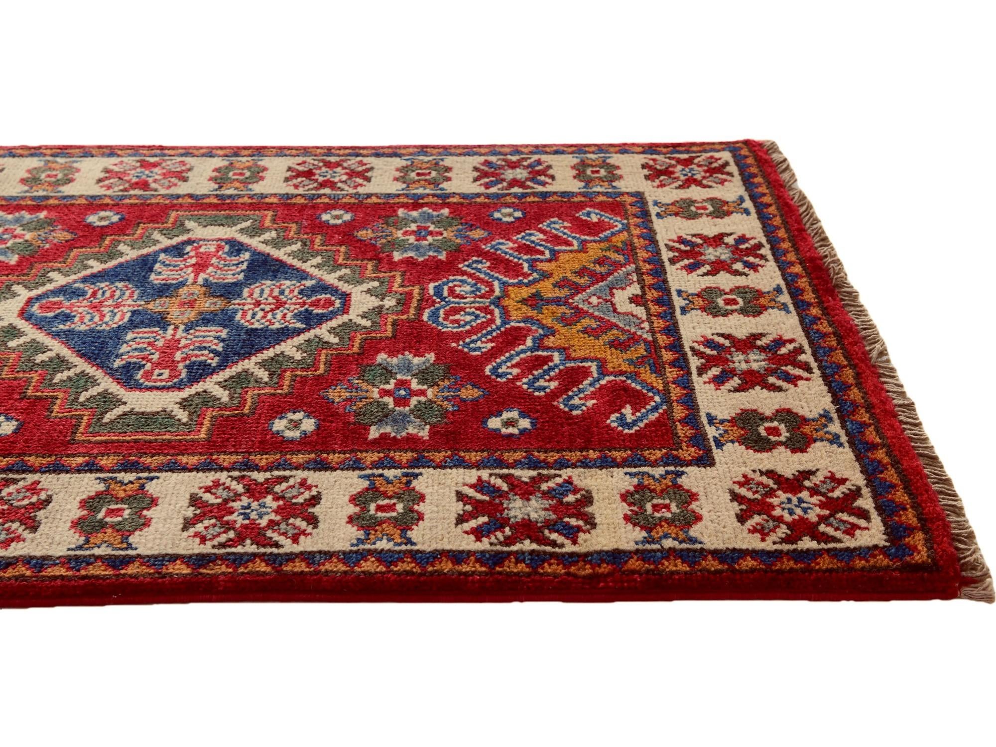 1' 11 x 3' 1 Hand Knotted Kazak Rug