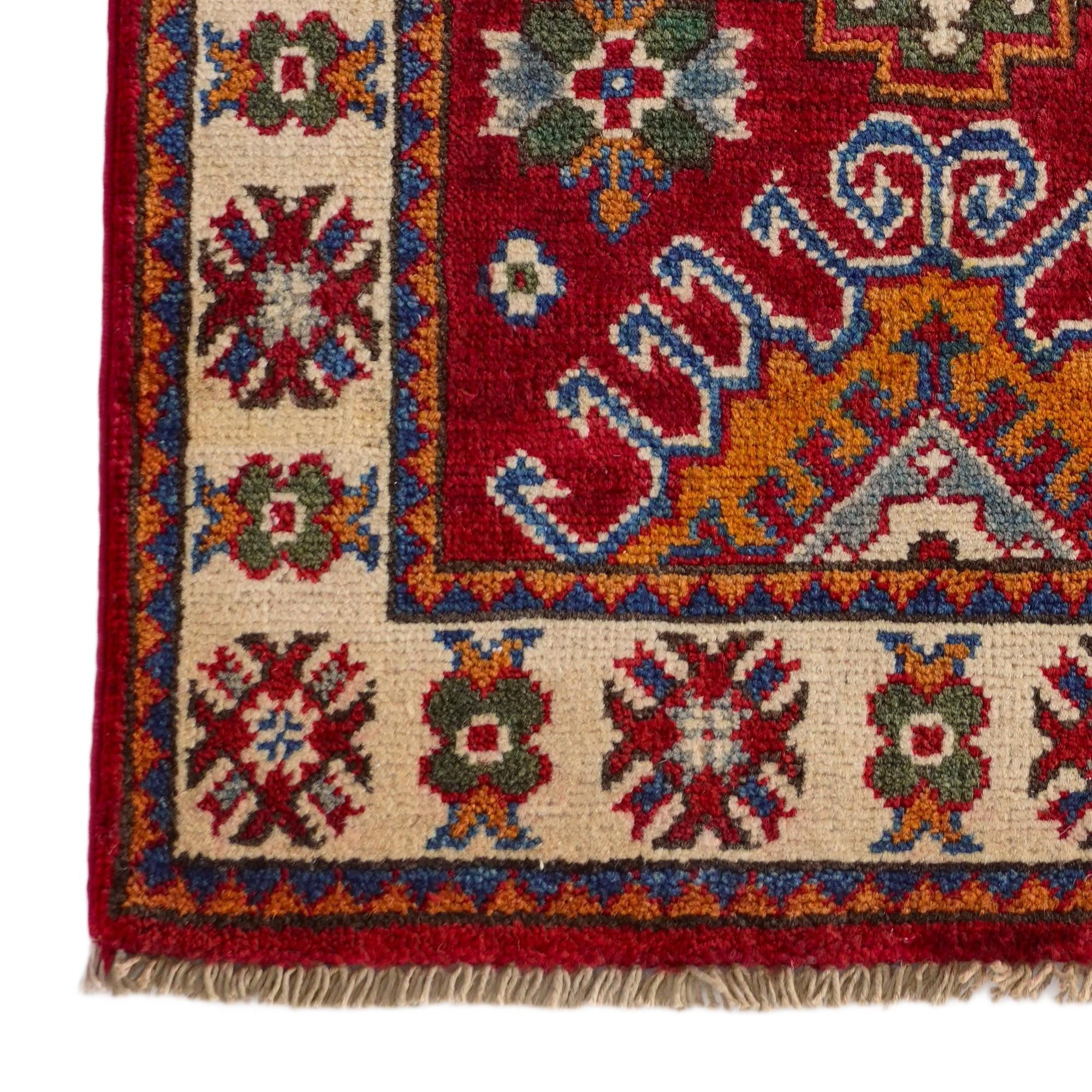 1' 11 x 3' 1 Hand Knotted Kazak Rug