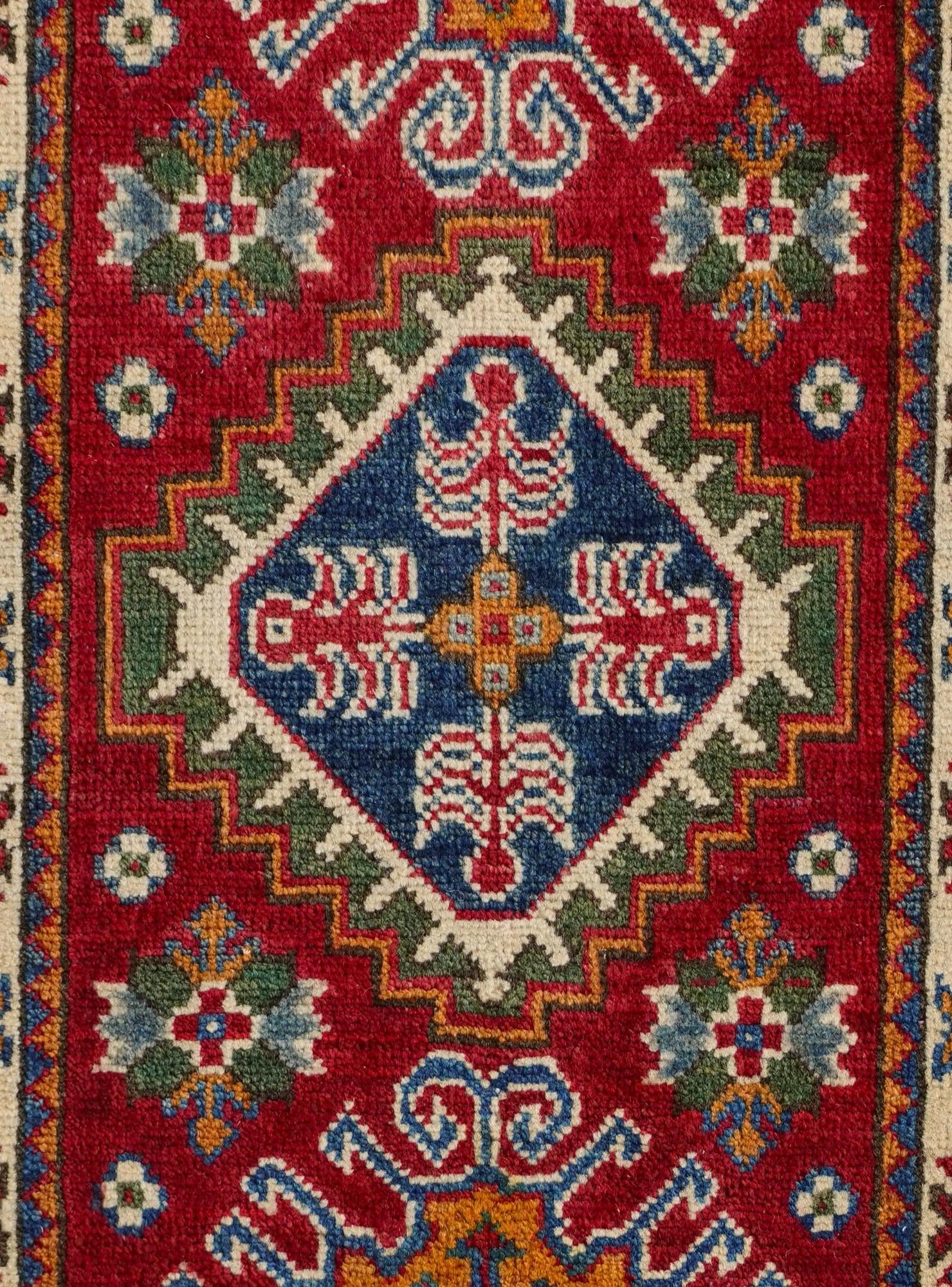 1' 11 x 3' 1 Hand Knotted Kazak Rug