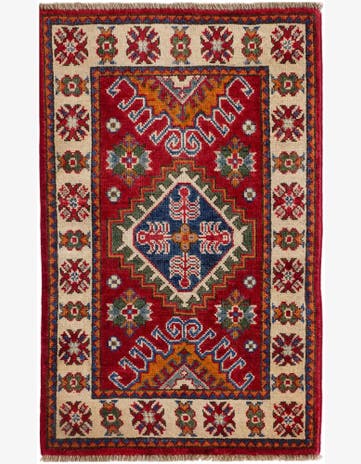 1' 11 x 3' 1 Hand Knotted Kazak Rug
