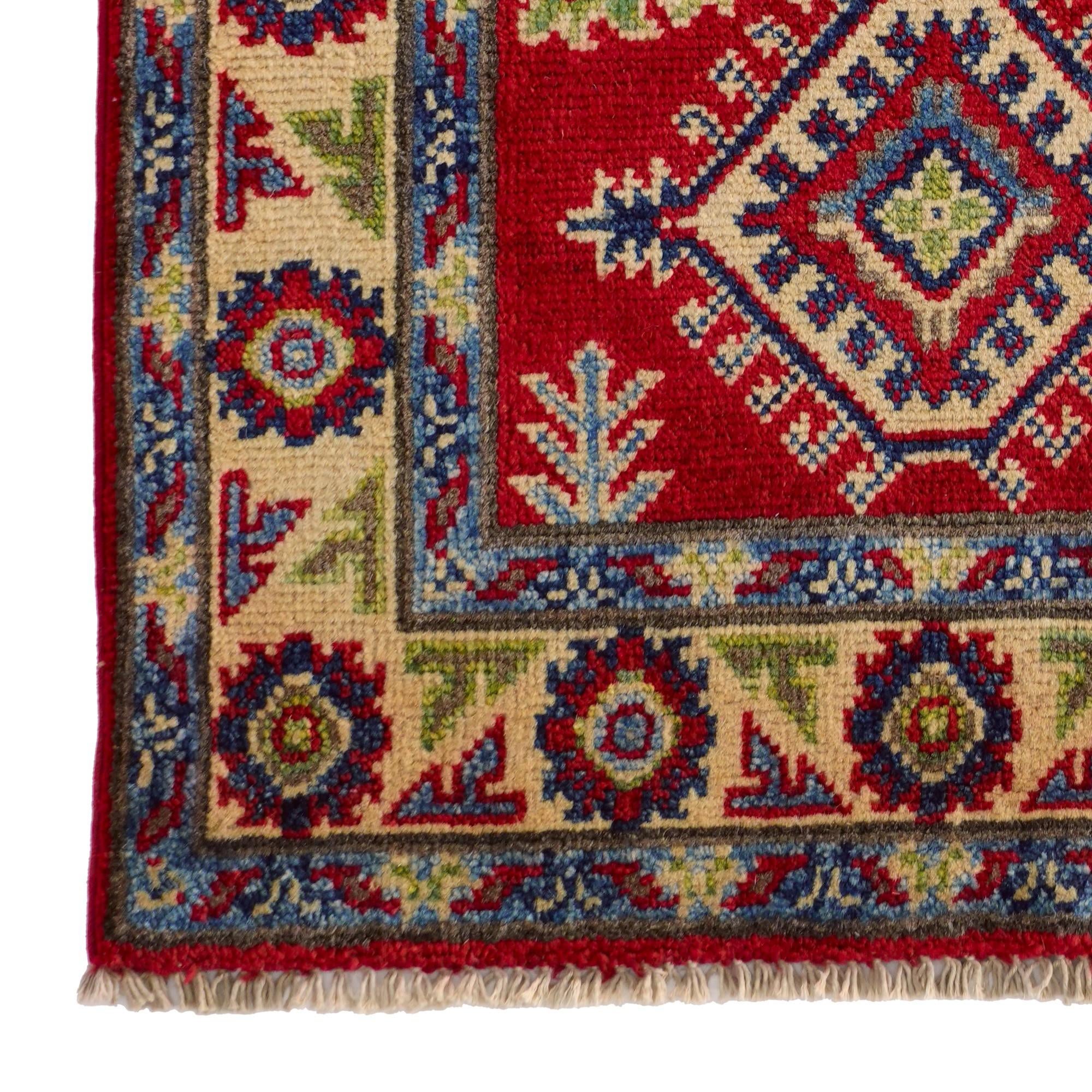 2' x 3' 5 Hand Knotted Kazak Rug