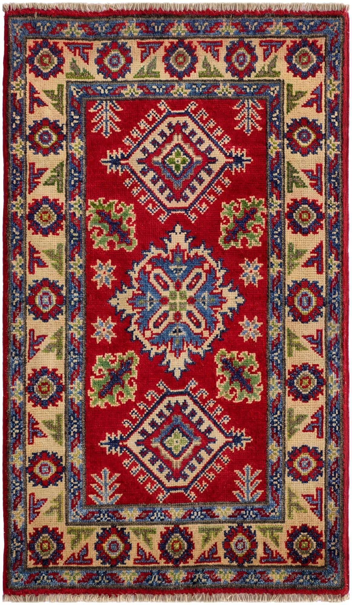 2' x 3' 5 Hand Knotted Kazak Rug