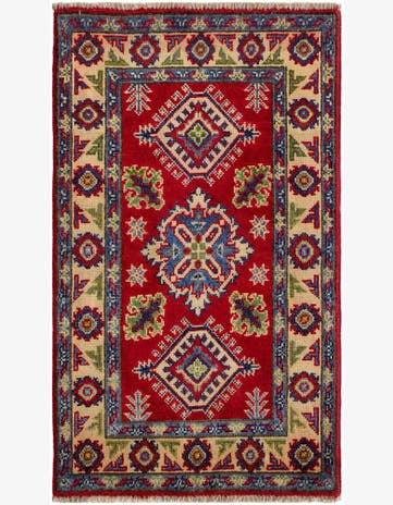 2' x 3' 5 Hand Knotted Kazak Rug