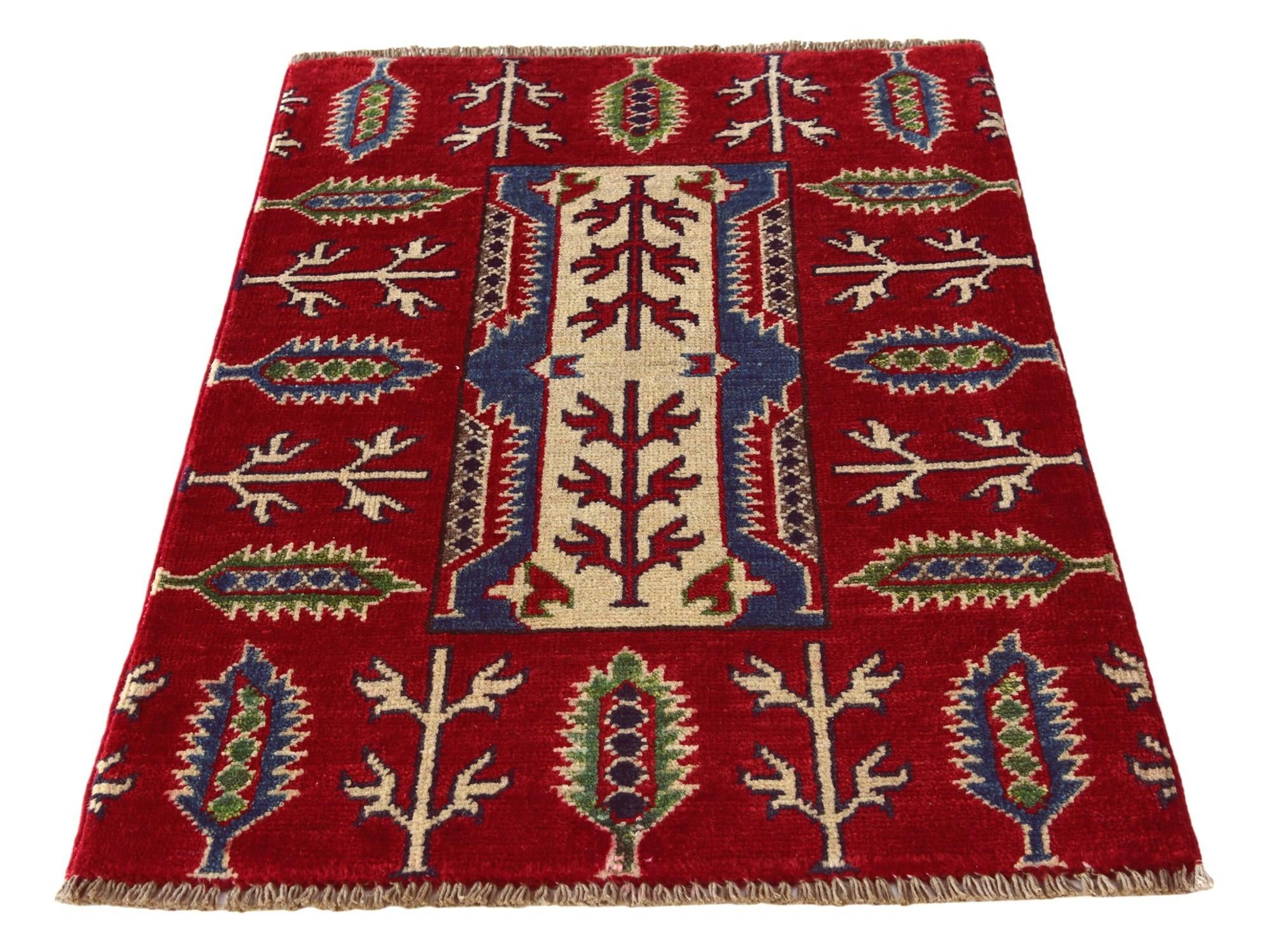 2' 1 x 2' 11 Hand Knotted Kazak Rug