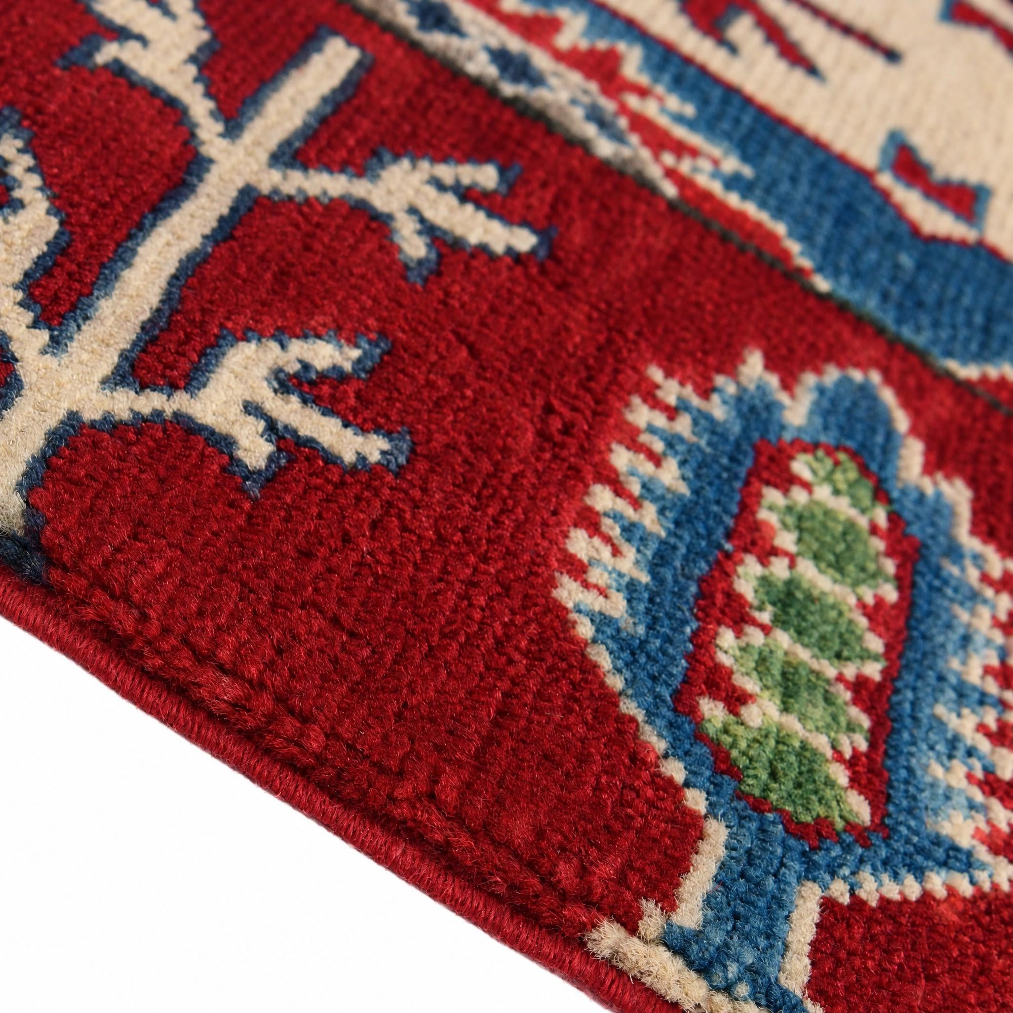 65cm x 90cm Hand Knotted Kazak Rug