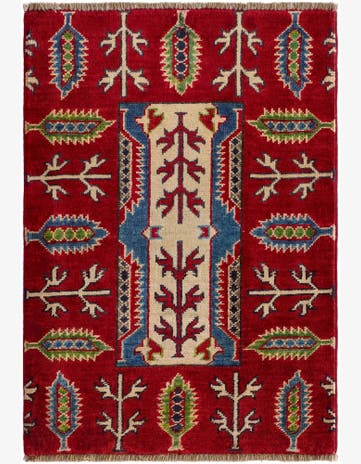 2' 1 x 2' 11 Hand Knotted Kazak Rug